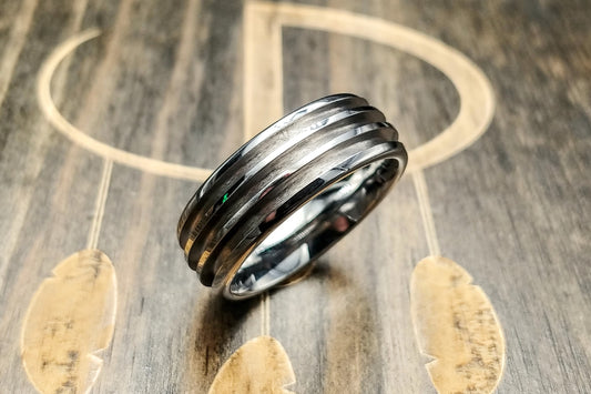 3 channel tungsten - 8mm - DreamWood Rings Supplies