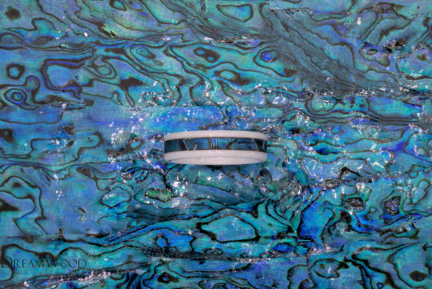 Blue Abalone Shell Sheet | 3M Backing - DreamWood Rings Supplies