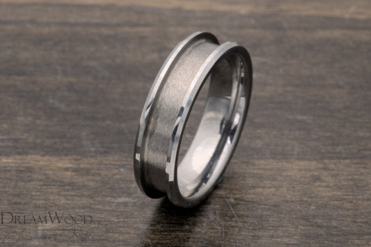 Tungsten Ring Blank - 8mm or 6mm Band - DreamWood Rings Supplies