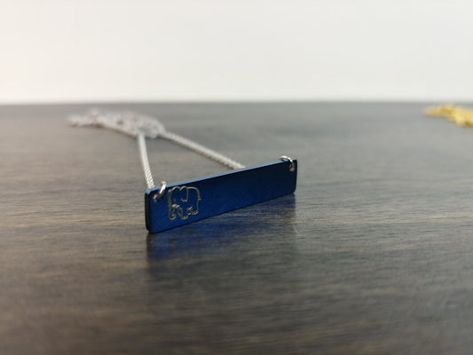 Blue Bar Necklace - DreamWood Rings Supplies