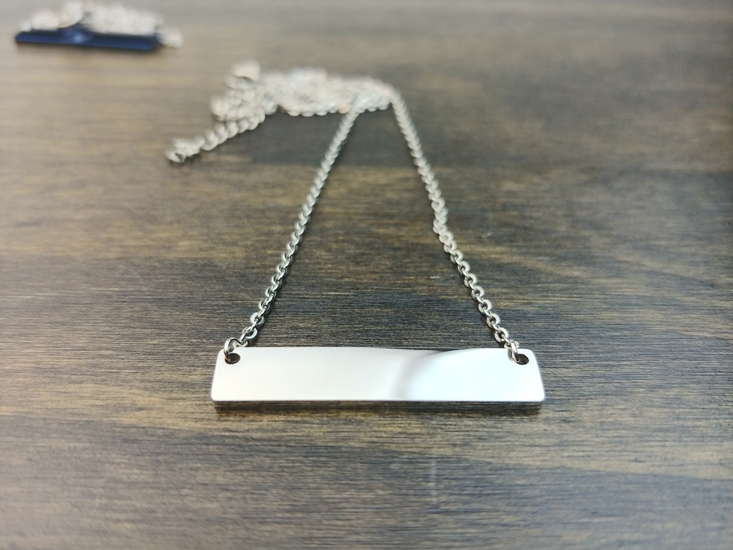 Silver bar necklace - DreamWood Rings Supplies