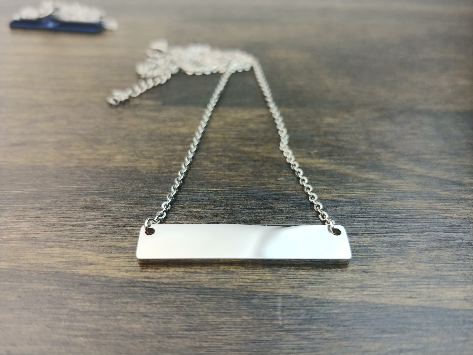 Silver bar necklace - DreamWood Rings Supplies