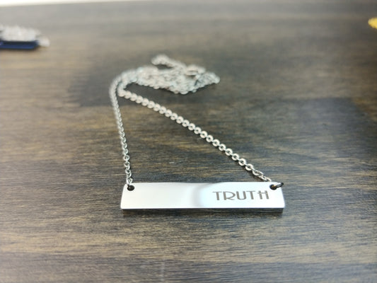 Silver bar necklace - DreamWood Rings Supplies