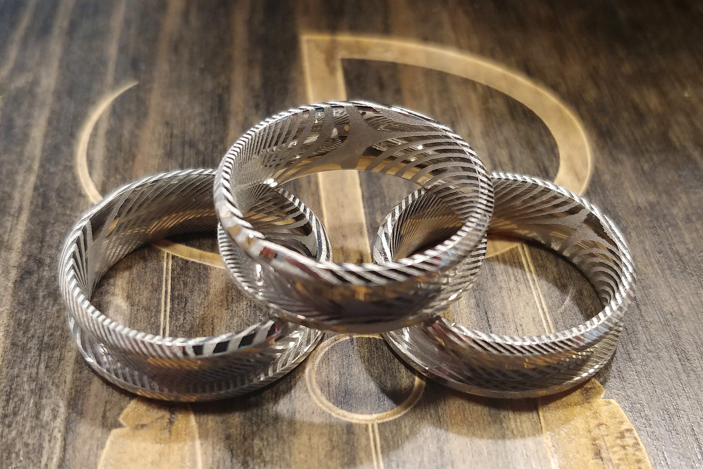 Damascus Stainless blank - DreamWood Rings Supplies
