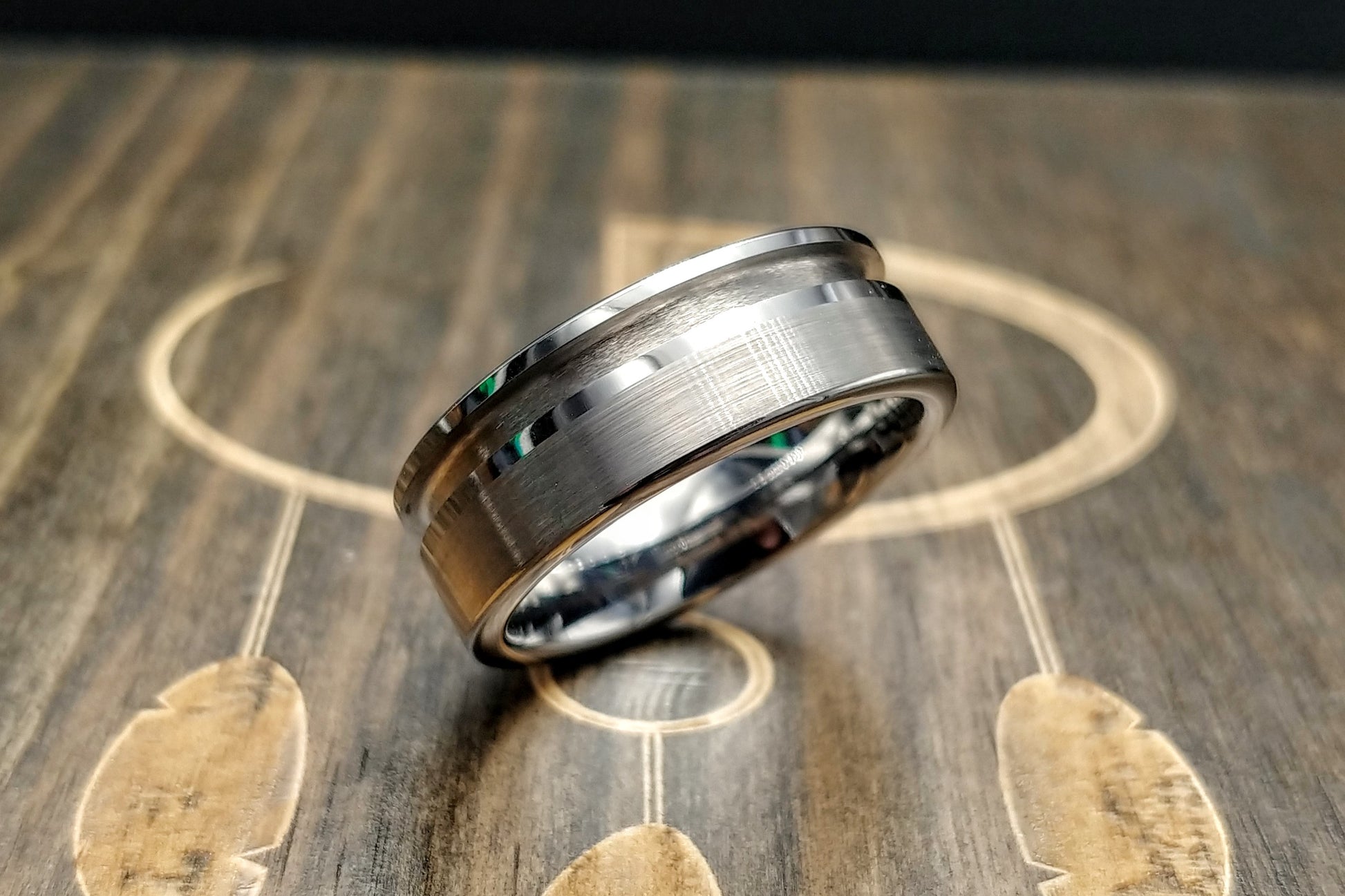 Off centered Tungsten - 8mm - DreamWood Rings Supplies
