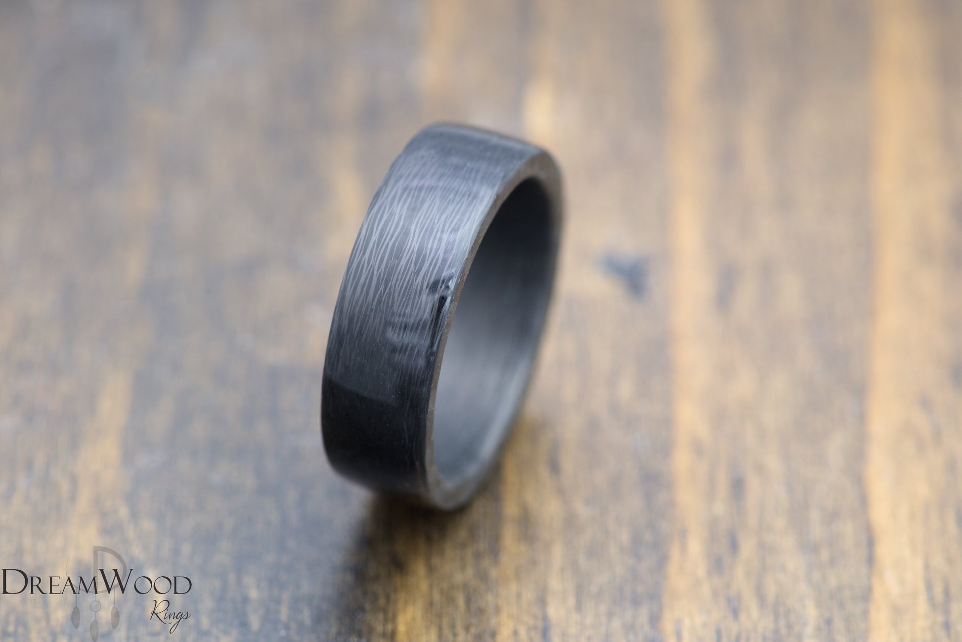 Carbon Fiber Blank | Tight waves - DreamWood Rings Supplies
