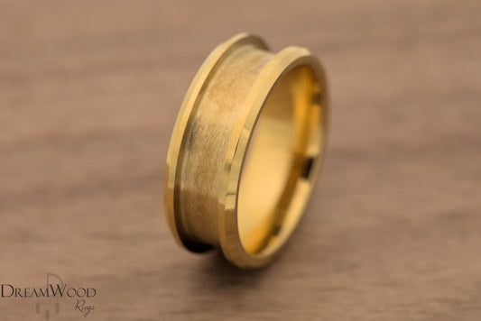 Gold Channel Tungsten | 8mm - DreamWood Rings Supplies