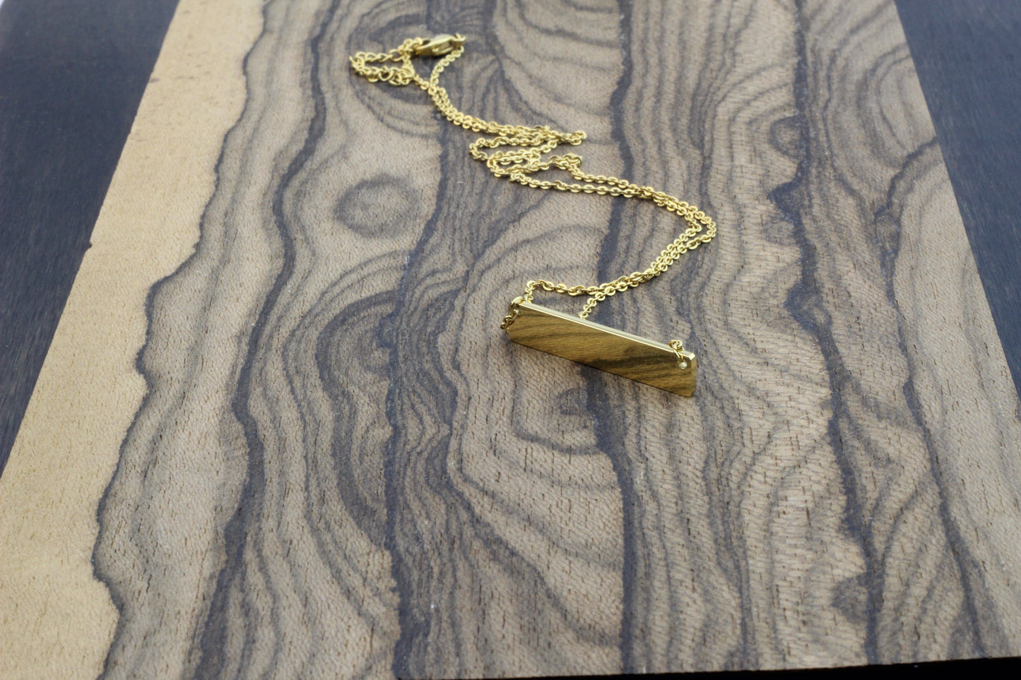 Gold Bar Necklace - DreamWood Rings Supplies