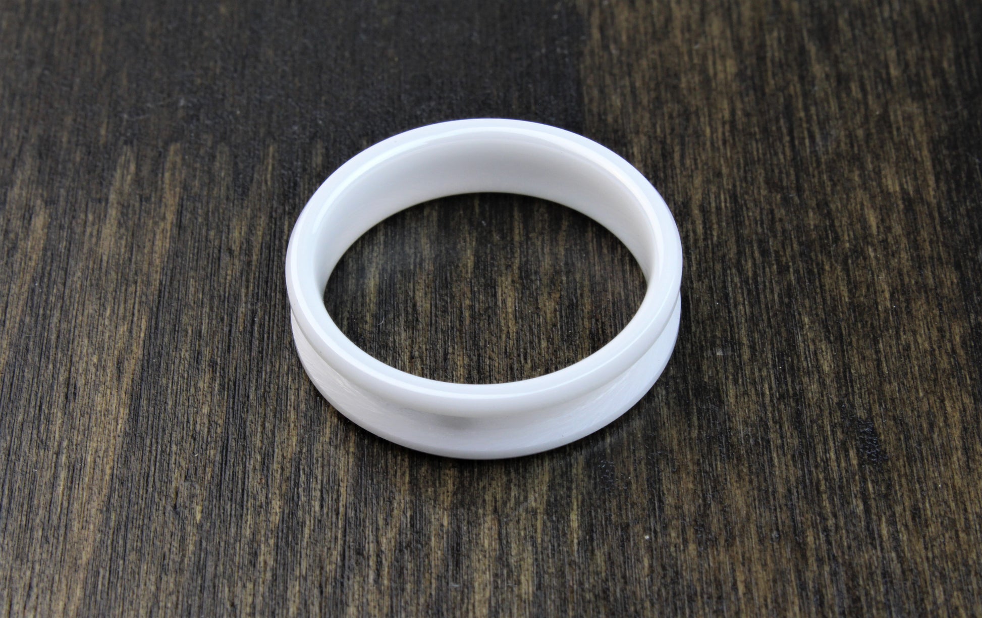 White Ceramic Ring Blank 6mm - 8mm - DreamWood Rings Supplies