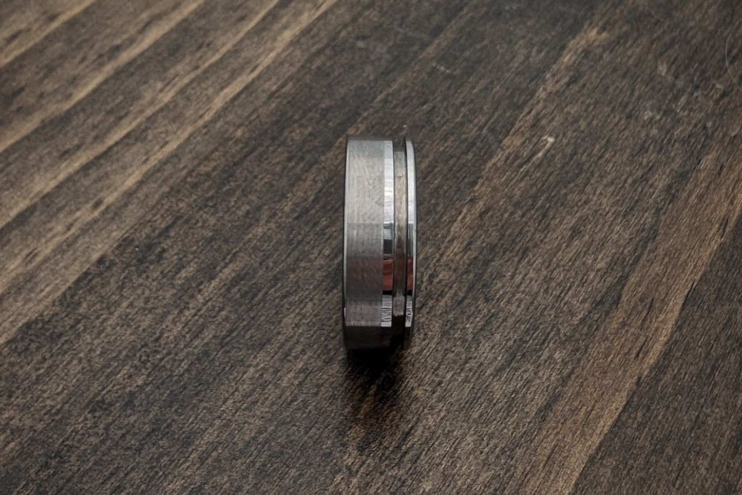 Tungsten 8mm Off set Channel 1.5mm Channel - DreamWood Rings Supplies