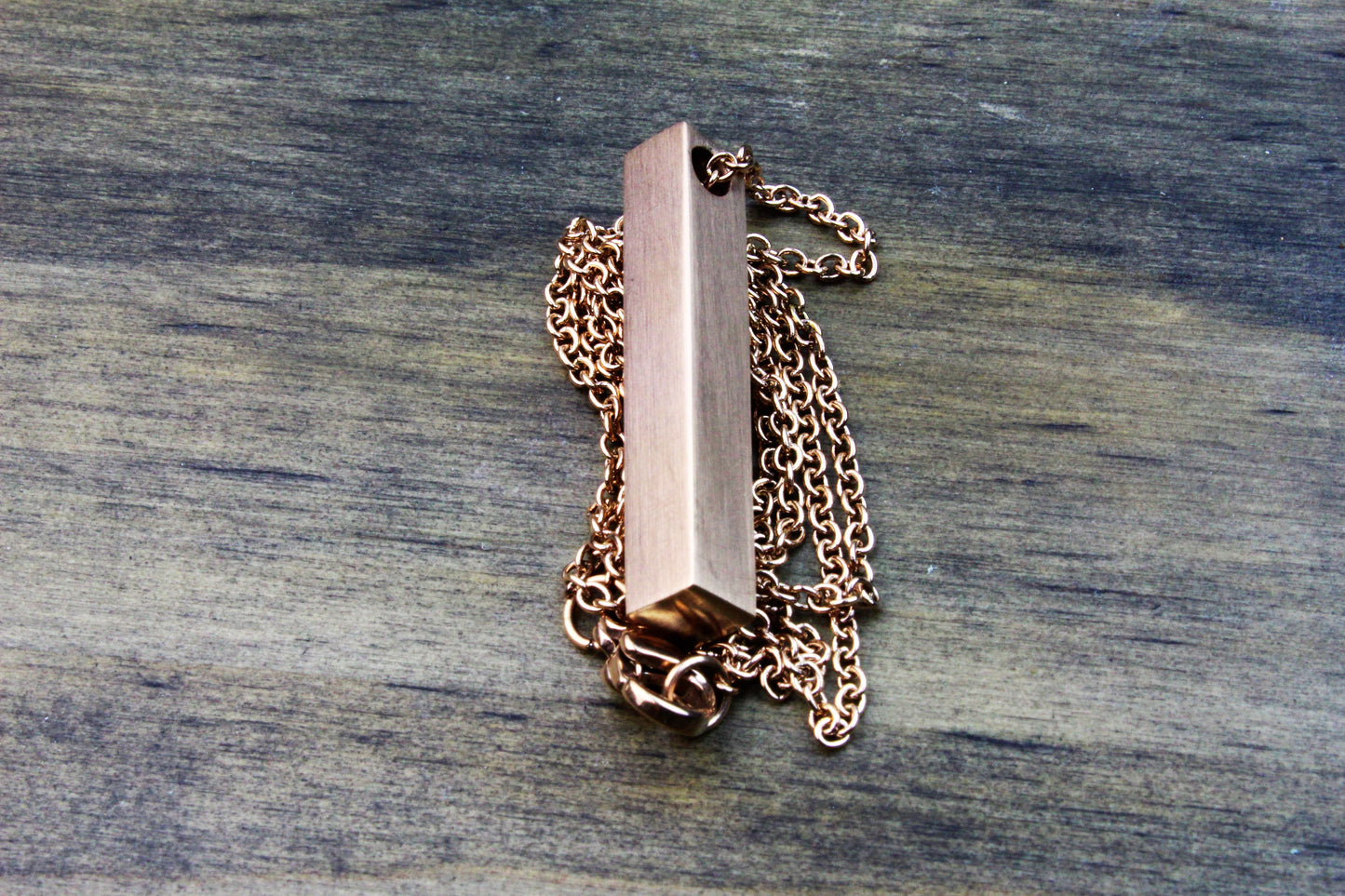 3D Brushed Bar Necklace - DreamWood Rings Supplies